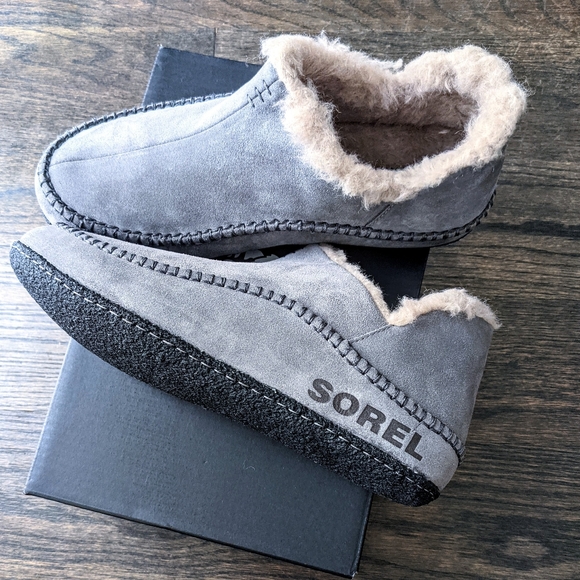 Sorel Other - NEW Sorel Manawan II Suede Slippers Grey 10